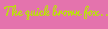 Image with Font Color BCDD11 and Background Color E473AD